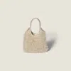 Miu Miu Ivy Lurex Handbag In Gold