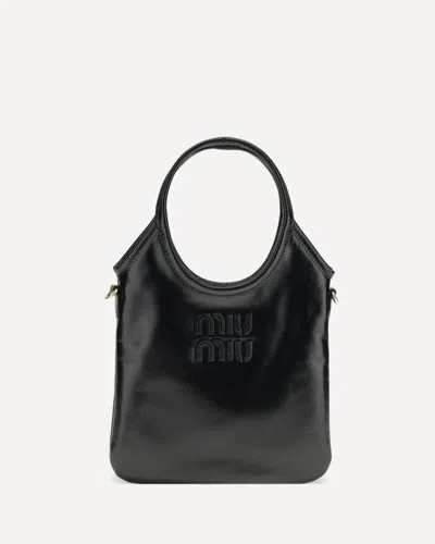 Miu Miu Ivy Mini Handbag In Black