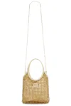 Miu Miu Ivy Rete Beads Bag In Platino