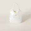 Miu Miu Ivy Sequin Mesh Bag In White