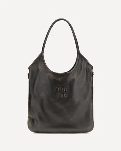 Miu Miu Ivy Shoulder Bag In Brown