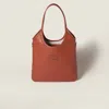 Miu Miu "ivy" Shoulder Bag In Leather In Brown