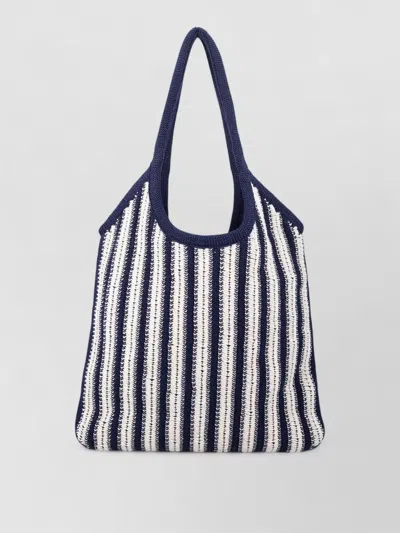 Miu Miu Ivy Striped Crochet Tote Bag