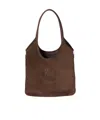 Miu Miu Ivy Suede Bag In Brown