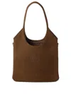 Miu Miu Ivy Suede Tote Bag In Brown