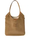 Miu Miu Ivy Shopper Mit Logo-applikation In 褐色