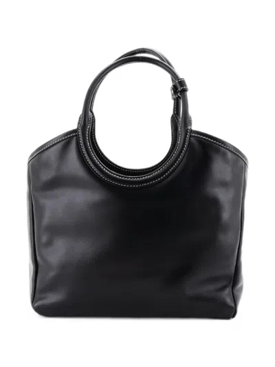 Pre-owned Miu Miu Ivy Tote Bag Leather Small Shoulder Bag In Black