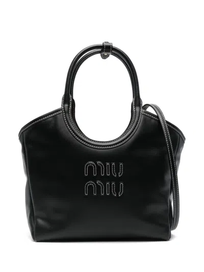 Miu Miu Ivy Tote Bag In Schwarz