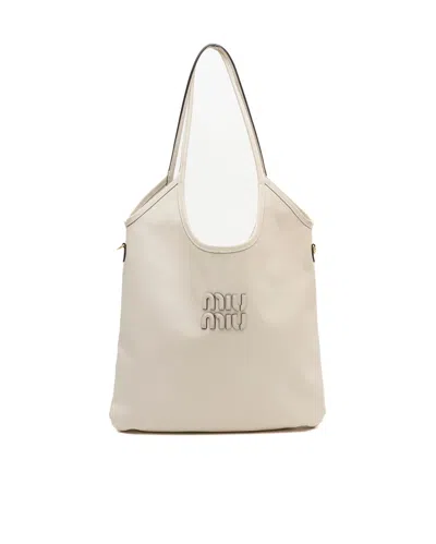 Miu Miu Ivy Tote Bag In White
