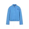 Miu Miu Button-down Collar Cotton Jacket With Elastic Hem