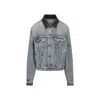 Miu Miu Long Sleeve Denim Jacket In Blue