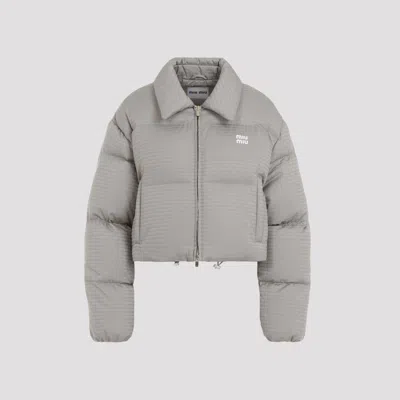 Miu Miu Jacket 42 In Grey