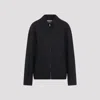 Miu Miu Wool Blend Pinstripe Jacket In Bleu