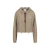 Miu Miu Logo Zip-up Jacket In Grey