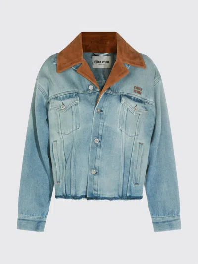 Miu Miu Jacket Woman In Blue
