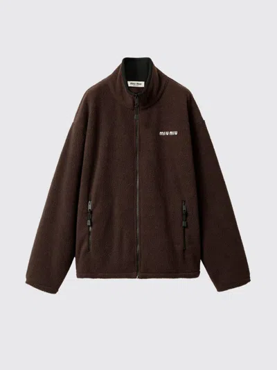Miu Miu Jacket Woman In Brown