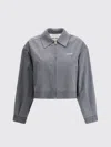 Miu Miu Jacket Woman Grey In Gray