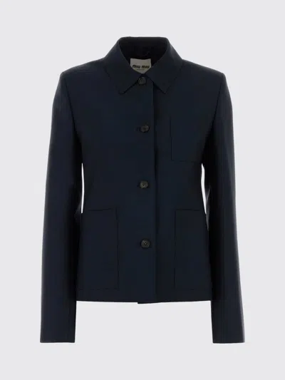 Miu Miu Jacket Woman  In Blue