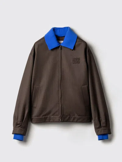 Miu Miu Jacket Woman  In Brown