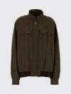 Miu Miu Wool Jacket Check Pattern High Collar In Brown