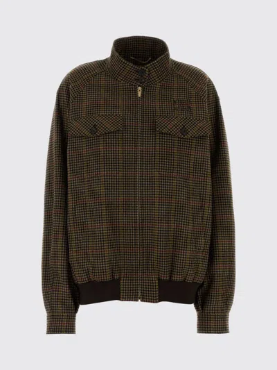 MIU MIU MIU MIU PRINCE OF WALES VIRGIN WOOL BOMBER JACKET