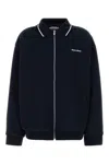 Miu Miu Piquet Jacket With Ribbed Cuffs And Hem In Blue