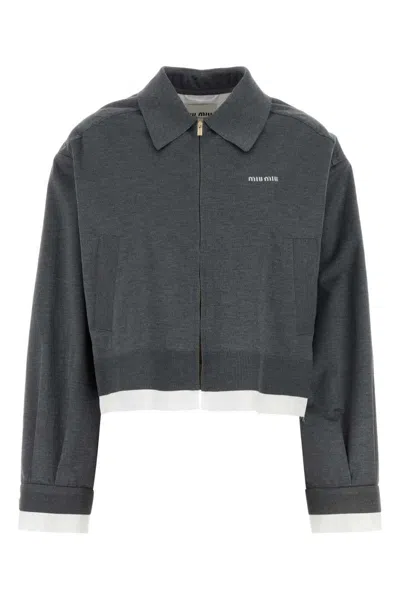 Miu Miu Jackets In Gray