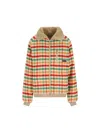 Miu Miu Fleece-lined Checked Blouson Jacket In Multi