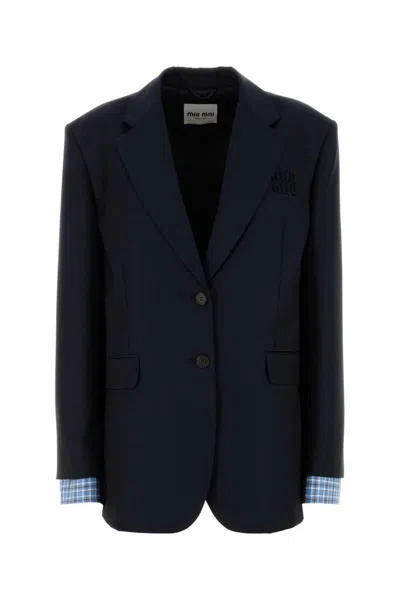 Miu Miu Jackets And Vests In Blue