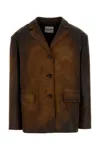 Miu Miu Jackets And Vests In Brown