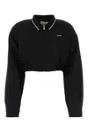 Miu Miu Grain De Poudre Blouson Jacket In Black