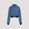 Miu Miu Logo-embroidered Zip-up Denim Jacket