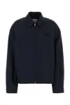 Miu Miu Mohair Blend Jacket Collared Design In Blue