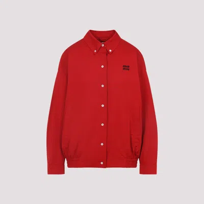 Miu Miu Women's Cotton Jacket In Red