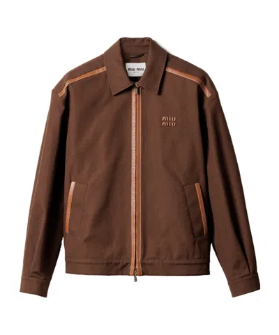 Miu Miu Jacquard Canvas Blouson Jacket