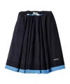 Miu Miu Jacquard Logo Poplin Knit Skirt In Black