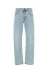 Miu Miu Five Pocket Jeans With Logo In Blue