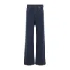 Miu Miu Wide-leg Mid-waist Denim Trousers In Blue