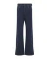 Miu Miu Wide-leg Mid-waist Denim Trousers In Blue
