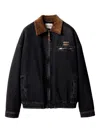 Miu Miu Shearling-trimmed Denim Jacket In Black