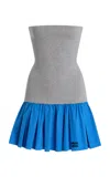 Miu Miu Jersey And Poplin Mini Dress