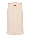 Miu Miu Women Logo Patch Jersey Skirt In Nude