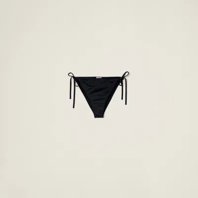 Miu Miu Jersey Panty In Black