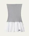 Miu Miu Jersey Popeline Mini Skirt