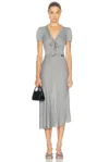 Miu Miu Jersey Seta Dress In Gray