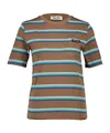Miu Miu Jersey T-shirt In Brown