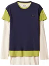 Miu Miu Set Of 3 Cotton Jersey T-shirts In Multicolour