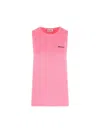 Miu Miu Crew Neck Vest In Pink