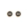 Miu Miu Round Shape Enameled Metal Earrings