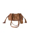Miu Miu Joie Leather Shoulder Bag In Brown